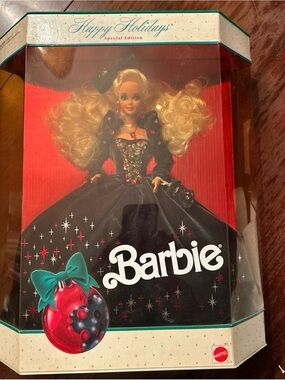 1991 Barbie Happy Holidays Special Edition Black Holiday Doll